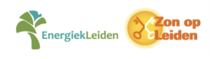 Beide logo’s van Energiek Leiden en Zon op Leiden