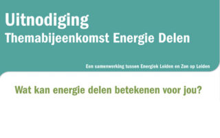 Uitnodiging Thema-avond Energie Delen
